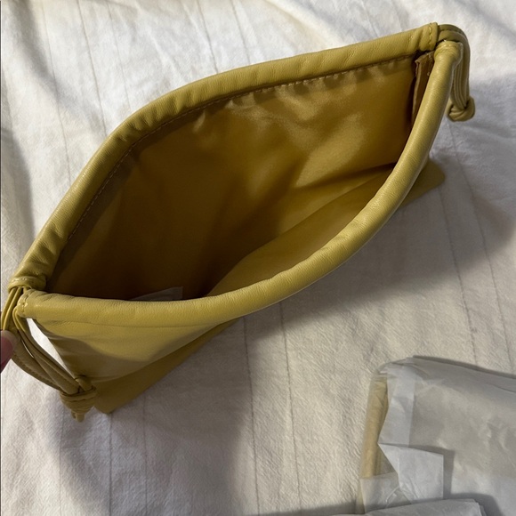 Kopari Mustard Vegan Leather Clutch - pouch only - Picture 3 of 7